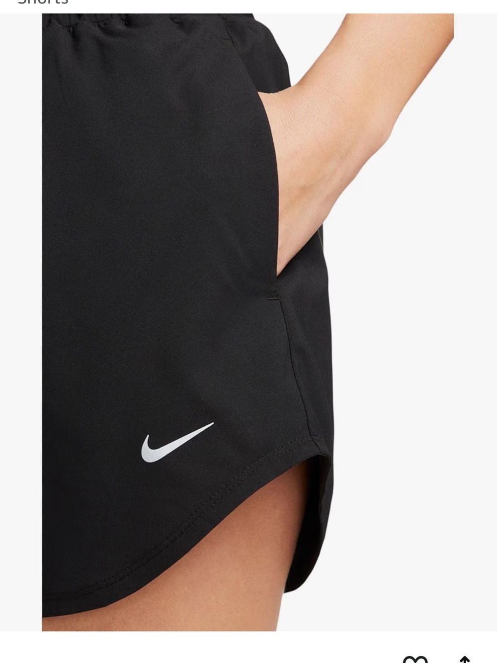 Nike Black Athletic High-Waist Running Shorts - Picture 5 of 7